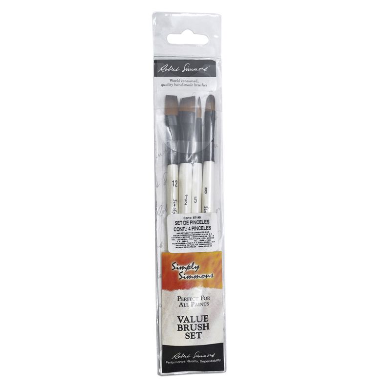SET C/4 PINCELES SIMPLY WCOL CREATIVE EASEL
