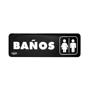 Señal Plastico Baños 23X7.5Cm 306.7917