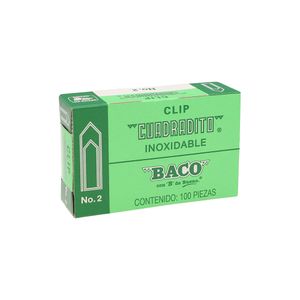 Clip Cuadrado #2 Con 100 Ptcla0012
