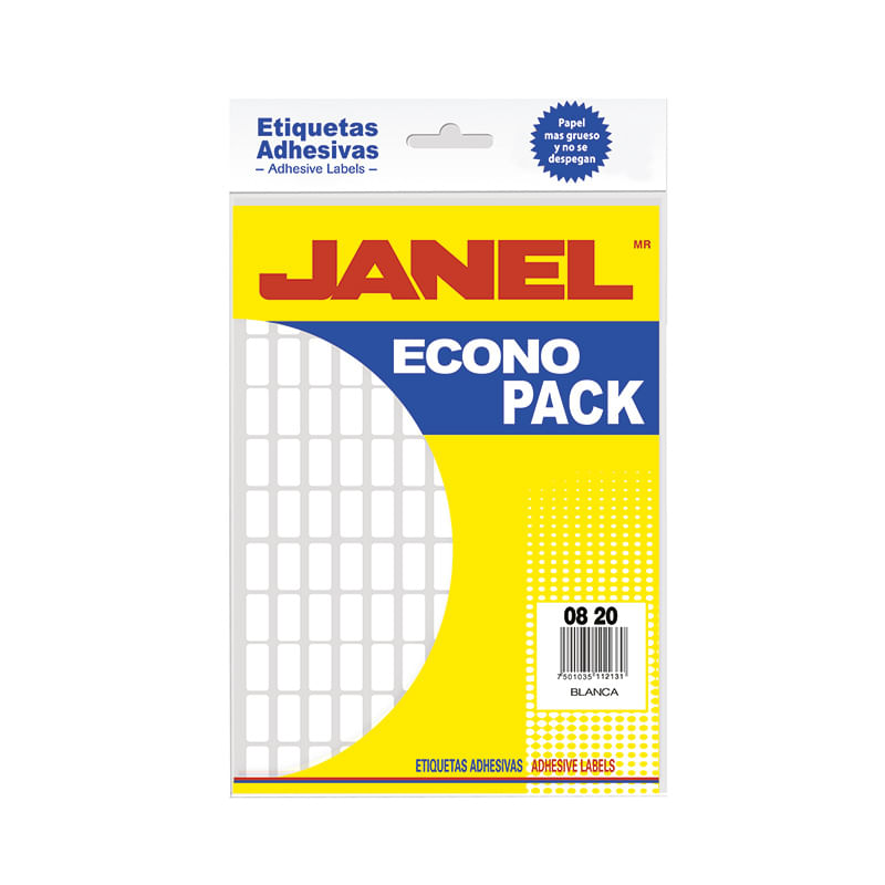 ETIQUETA BLANCA ECO PACK No4 08X20 C/1512