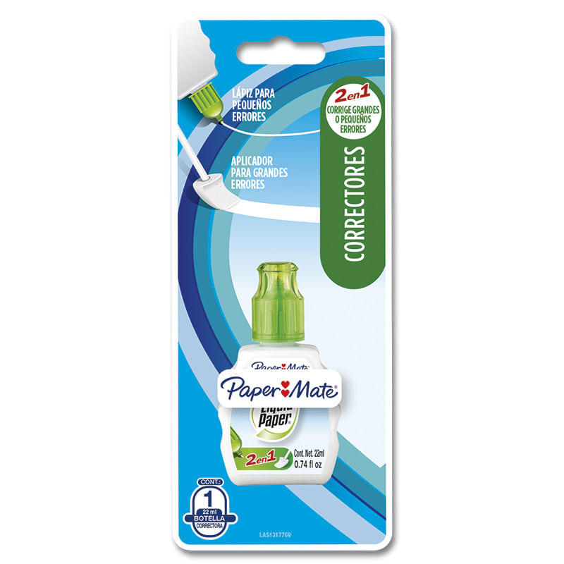 CORRECTOR LIQUIDO BOTE 22ML DOS EN UNO PAPERMATE BLT