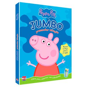 Libro Colorear Jumbo Preescolar Bilingüe Peppa Pig 6549