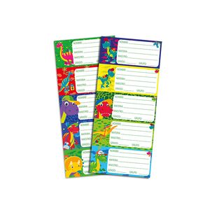 Etiqueta Escolar Dinosaurios  Bolsa C/2 Etc0Bcs03