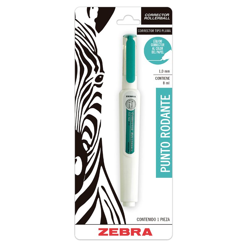 CORRECTOR LIQUIDO TIPO PLUMA 8ML ZEBRA BLT