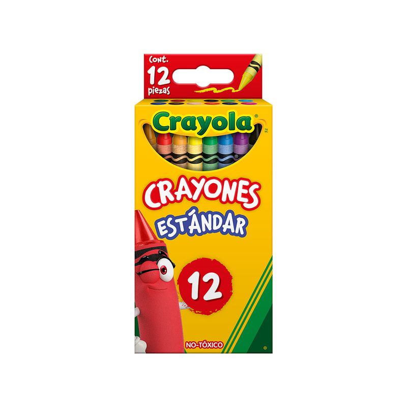 CRAYON REDONDO ESTANDAR CON 12 CRAYOLA