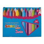 CRAYON TRIANGULAR JUMBO C/24 SMARTY