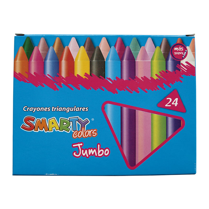 CRAYON TRIANGULAR JUMBO C/24 SMARTY