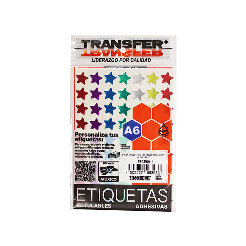 ETIQUETA ESTRELLA CHICA VARIOS COLORES METALICO