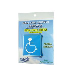 Señal Vinil Removible Para Vidrio Minusvalidos Blt Con 3 13X15Cm 306.7788C