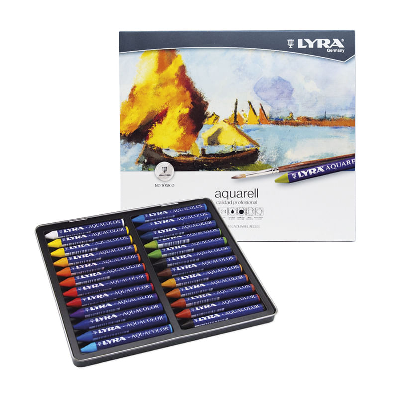 CRAYONES ACUARELABLES ACUARELL ESTUCHE C/24