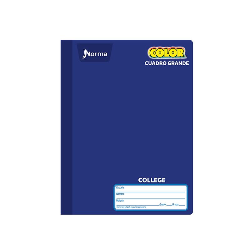 CUADERNO COSIDO COLLEGE 100H C-7 NORMA COLOR