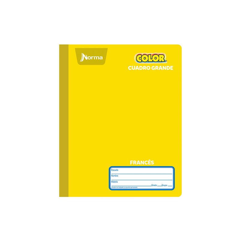 CUADERNO COSIDO FRANCES 100H C-7 NORMA COLOR