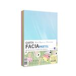 PAPEL CARTA PASTEL 5COLS SURTIDOS 37K C/100HJS