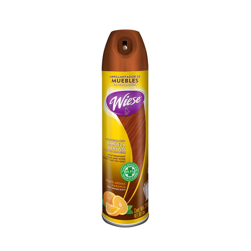 ABRILLANTADOR DE MUEBLES WISE NARANJA EN AEROSOL 226GR / 8 OZ
