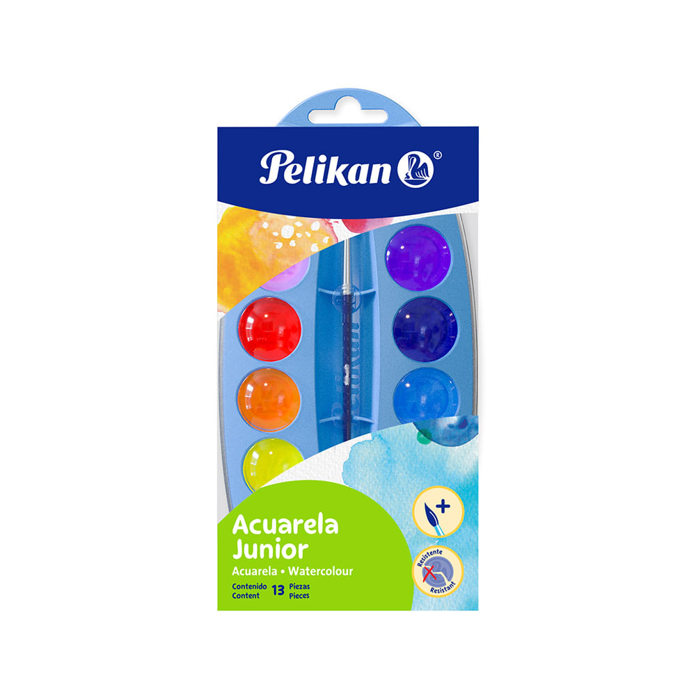 Set de Acuarelas Estuche Plástico (12 colores + Pincel) AC012 SABONIS