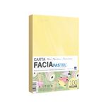 PAPEL CARTA PASTEL AMARILLO 37K C/100HJS