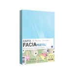 PAPEL CARTA PASTEL AZUL 37K C/100HJS