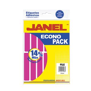 Etiqueta Fluorescente Eco Pack Rosa No.20 File 20X105 C/112 E062010220
