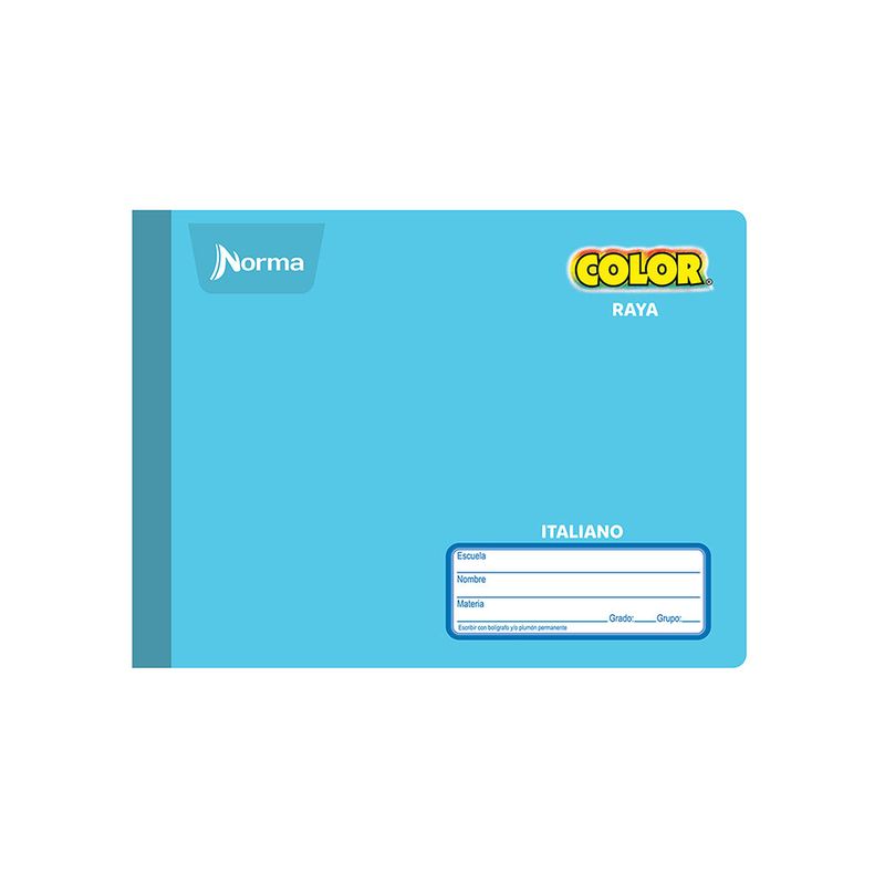 CUADERNO COSIDO ITAL 100H RAYAS NORMA COLOR