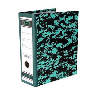 Archivador Carta Marmoleado Verde Lefort 304.0001O