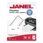 ETIQUETA LASER 108 BLANCA 1"X2 5/8" PTE CON 25 HJS