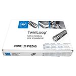 ARILLO METALICO 3/4" NEGRO 20PZAS TWIN LOOP