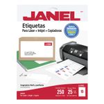 ETIQUETA LASER 108 BLANCA 2"X4"  PTE 25 HJS