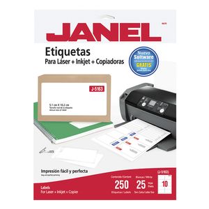 Etiqueta Laser 108 Blanca 2X4  Pte 25 Hjs J-5163 1085163101