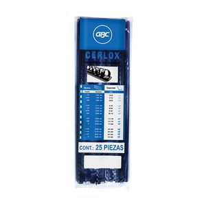 Arillo Plastico 1/2 Negro 25Pzas Cerlox M080319