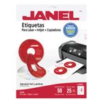 ETIQUETA LASER 108 BLANCA PARA CD PTE CON 25HJS