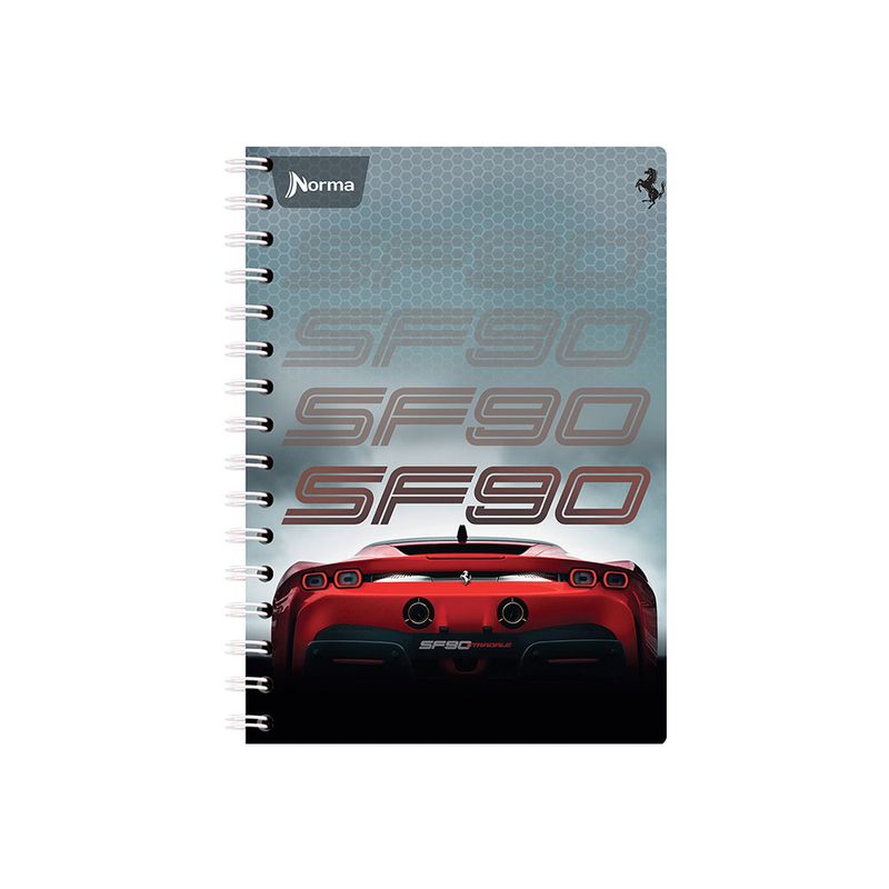 CUADERNO ESPIRAL FRANCES 100H RAYAS FERRARI