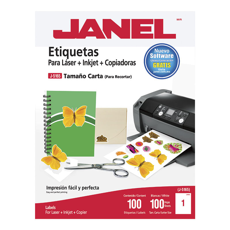 ETIQUETA LASER 109 CARTA PTE CON 100 HJS