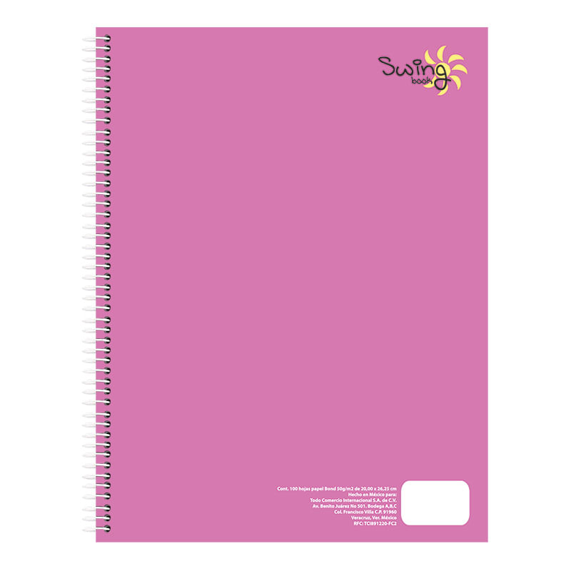 CUADERNO PROFESIONAL 100H BLANCO SWING COOL