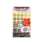 ETIQUETA REDONDA 19MM ORO METALICO