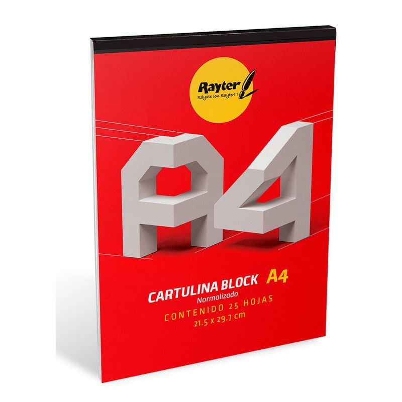 BLOCK CARTULINA A4 C/25HJAS
