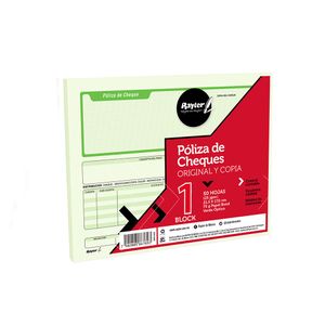 Block Poliza Cheque Dup 1/2Of C/25 Juegos 05Poch12B1