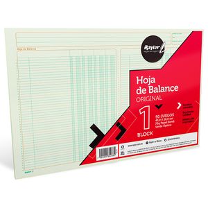 Block Hoja De Balance Doble Carta C/50 Hojas 05Hobadcb1