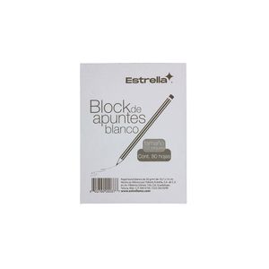 Block Notas Blanco 1/2 Esquela 80Hjs 37