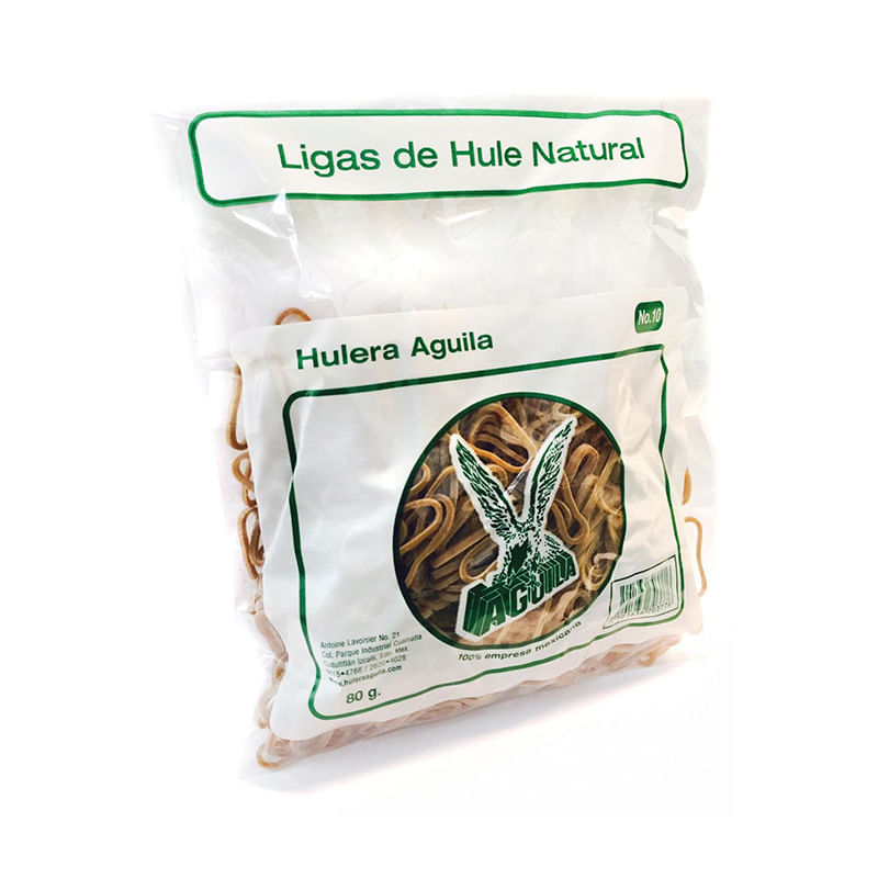 LIGA HULE NATURAL # 10 BOLSA 80GRS