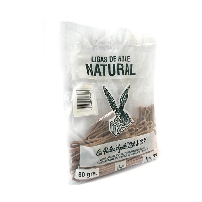LIGA HULE NATURAL # 33 BOLSA 80GRS