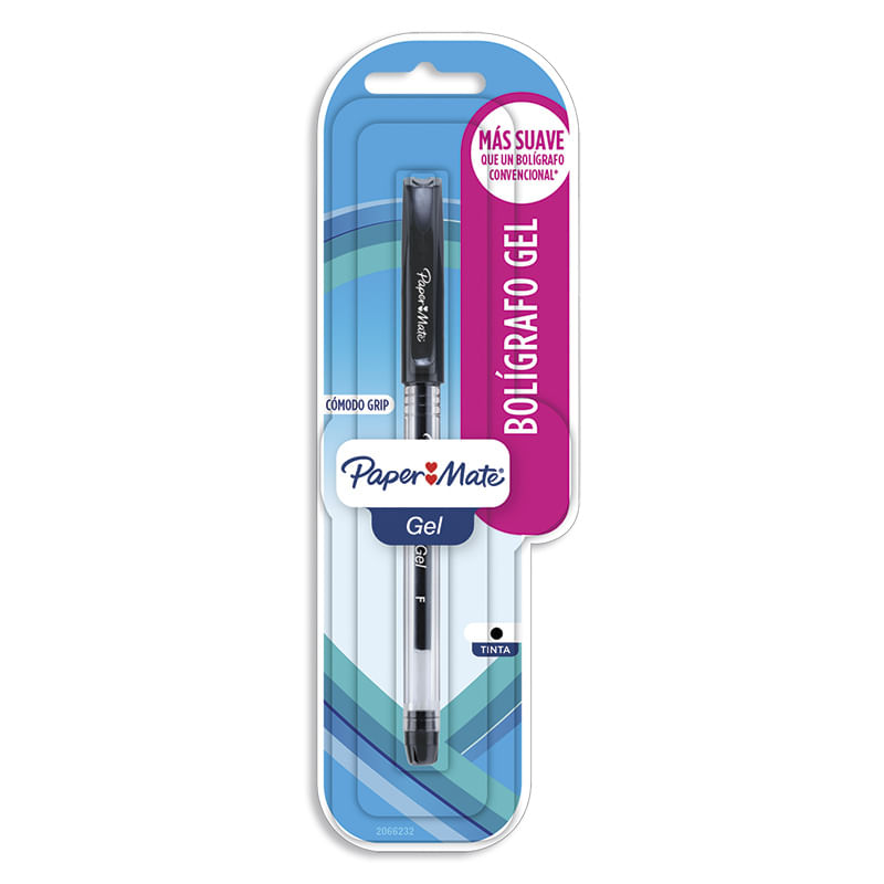 BOLIGRAFO FINO GEL STICK NEGRO 100ST BLT