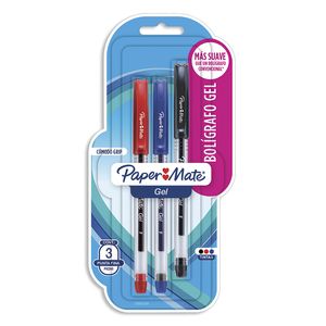 Boligrafo Fino Gel Stick Surt C/3Pzs 100St 2066238