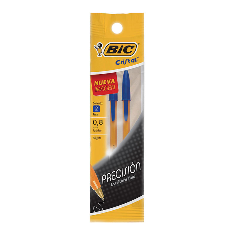 BOLIGRAFO FINO STICK AZUL CON 2 PRECISION BIC