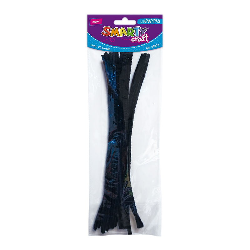 LIMPIAPIPAS COLOR NEGRO C/20PZAS