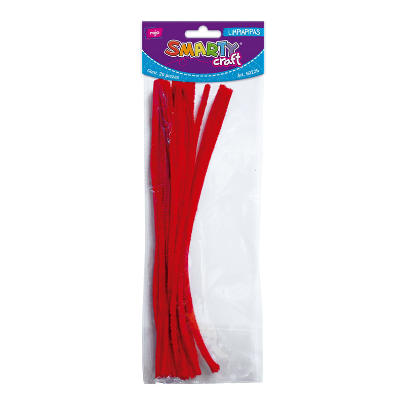 LIMPIAPIPAS COLOR ROJO C/20PZAS