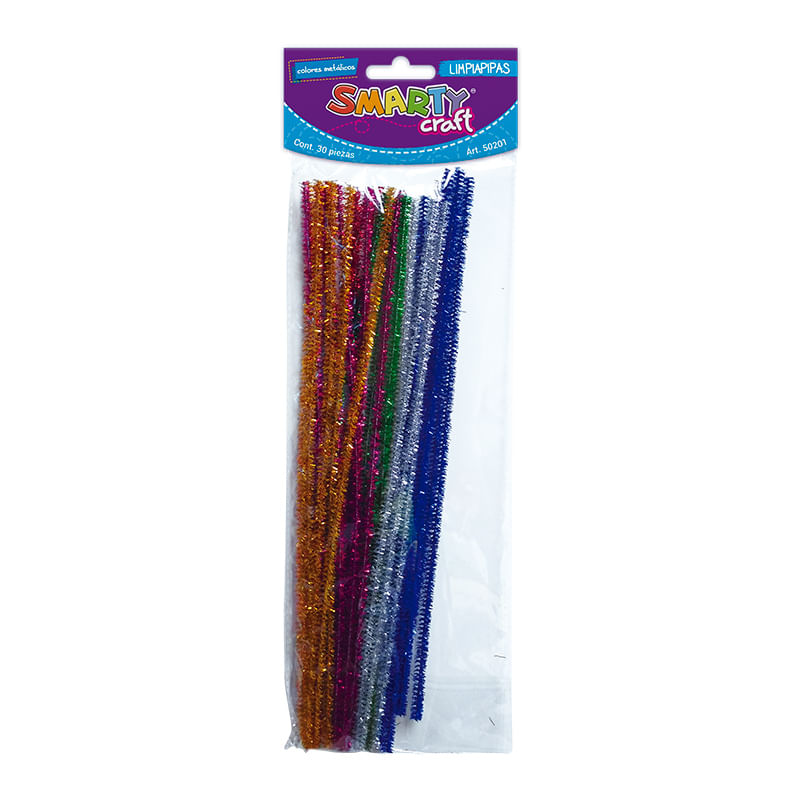 LIMPIAPIPAS COLORES METALICOS C/30PZAS