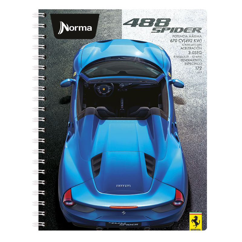 CUADERNO PROFESIONAL 200H RAYAS FERRARI
