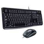 KIT TECLADO Y MOUSE ALAMBRICO MK120 CLASICO USB NEGRO