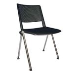 SILLA VISITA SIN BRAZOS POLIPROPILENO REVOLUTION NEGRA