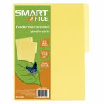 FOLDER CARTA AMARILLO CON 25 PZAS